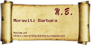 Moravitz Barbara névjegykártya